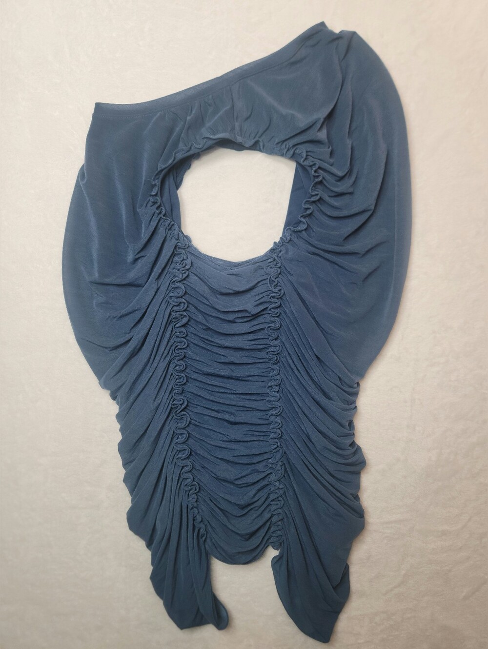 NWT Kobi Halperin Sariyah Shirred Sleeveless Top Sz Lrg Faded Lapis Ruched Top - Picture 10 of 15